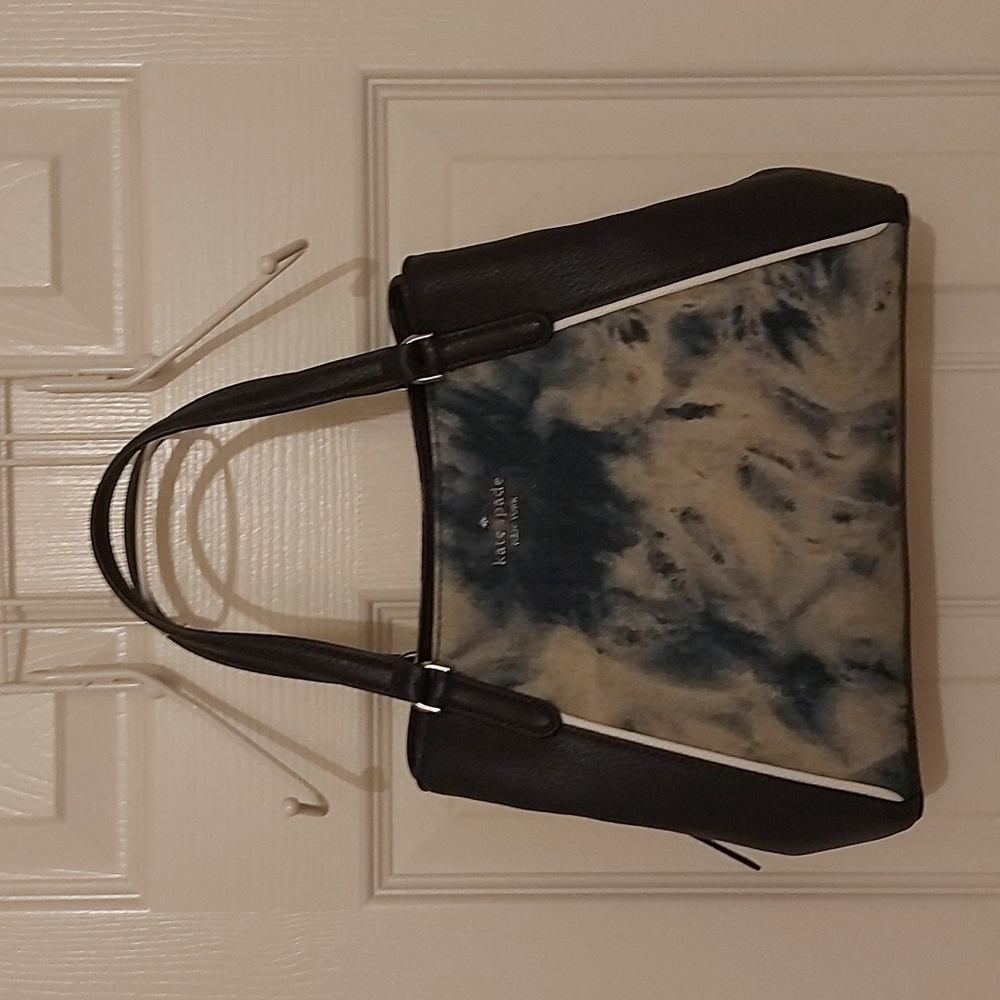 Kate Spade Tye Dyed Denim and Leather Satchel